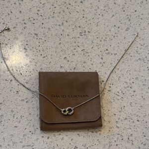 David Yurman Silver and gold Knot Necklace